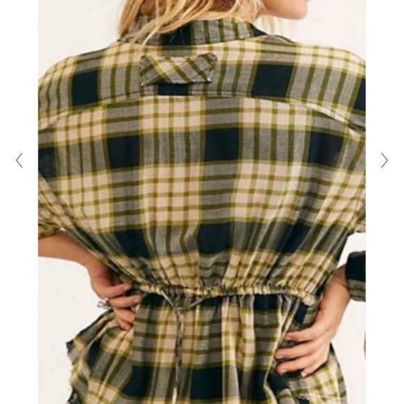 Free People Pacific Dawn drawstring plaid top - Picture 5 of 10